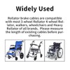 2 Set Brake Handle with 54'' Cable，Adjustable Wheel Lock Brakes，Replacement
