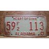 Vintage 1980 ALABAMA License Plate Antique Car Tag