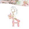 PATIKIL Alphabet Initial Letter Keychain, Resin Cute Keychains with Tassel
