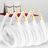 4 PCS White Velvet Rope - 5 Ft Red Carpet