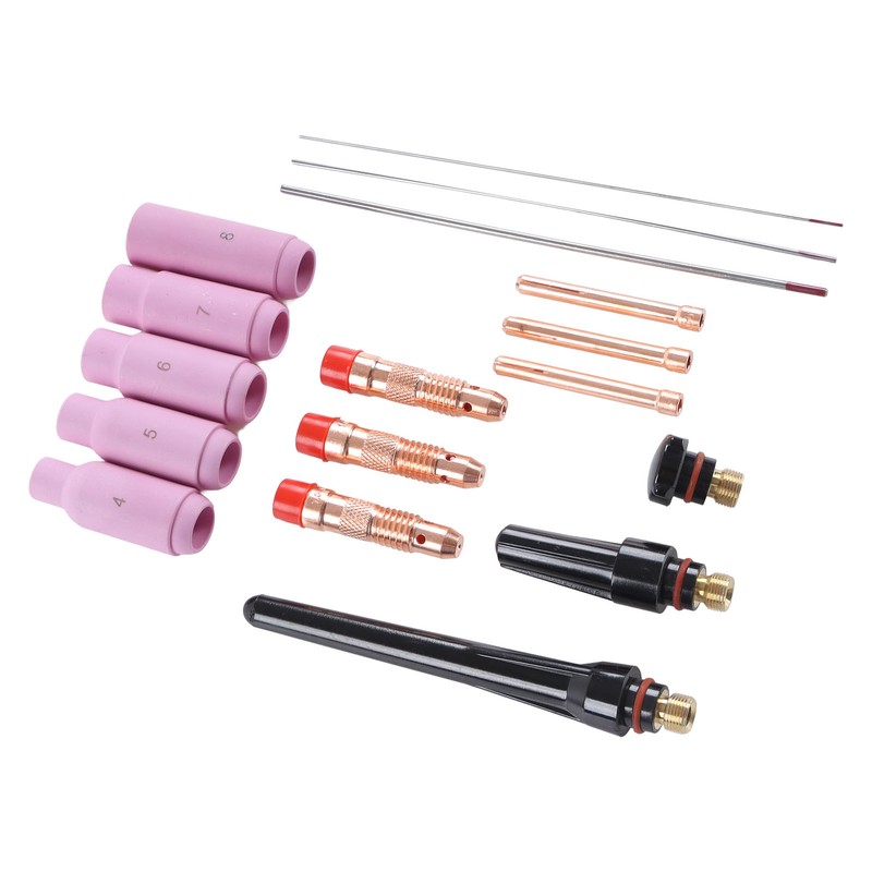 17Pcs TIG Welding Set ABS Argon Arc Welding Torch Glass