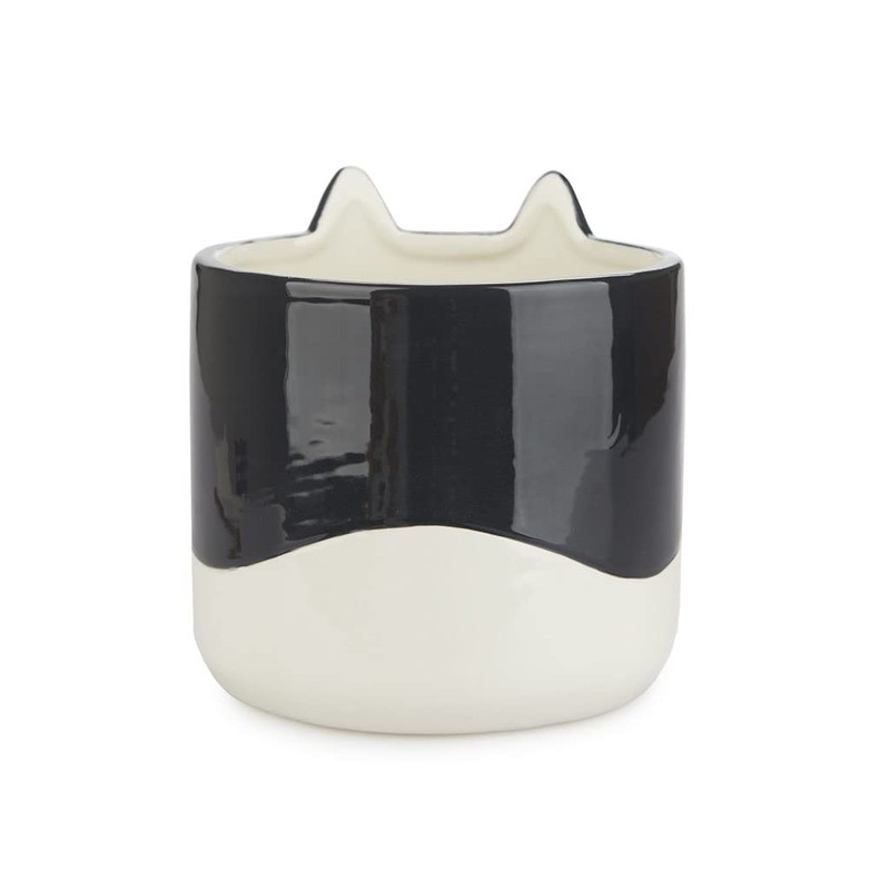 balvi Kitty Flower Pot Colour Black and White Original Flower