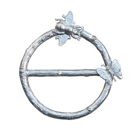 Bee and Butterfly Scarf Ring, Pewter Scarf Ring, Gardeners Gift, Pewter Scarf Ring, Hand Cast By William Sturt