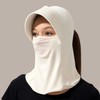 UPF 50+ Full Face Sun Protection Mask Face Sun Shield Gray 10ea