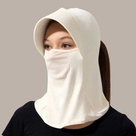 UPF 50+ Full Face Sun Protection Mask Face Sun Shield Gray 10ea