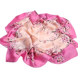 FAIRYGATE Womens Scarf Silk Scarves Women Large Square Pattern Head Neckerchief Handbag Wraps Hair Ladies Scarfs Sleeping Headscarf Headdress Shawl A2107