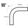 51mm OD 90 Degree Stainless Steel Elbow Pipe - AutoSiliconeHoses