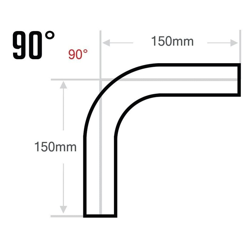 51mm OD 90 Degree Stainless Steel Elbow Pipe - AutoSiliconeHoses