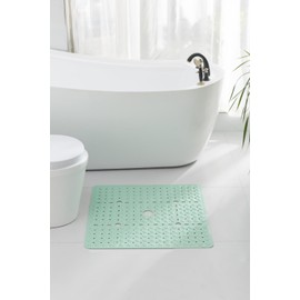 Large Size Non-Slip Shower Mat 27″×27″Square Shower Mats for Shower Room with Drain Holes and Suction Cups