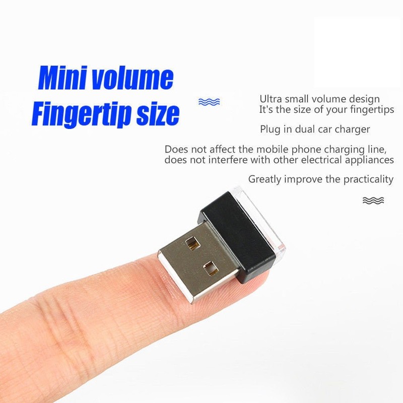 iJDMTOY Brilliant Red USB Plug-in Miniature/Nano LED Car Interior Ambient