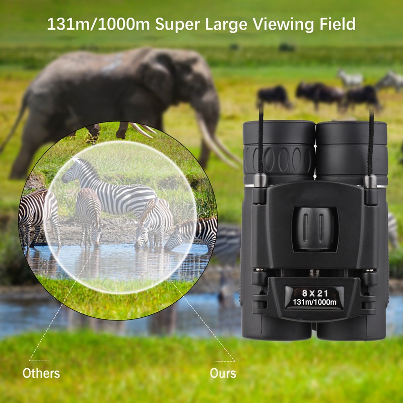 Lightweight Mini Binoculars Foldable Pocket Binoculars for Adults Kids Bird