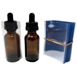 Funda transparente perforada para botellas cuentagotas de 1 oz (30 ml) (paquete de 250)