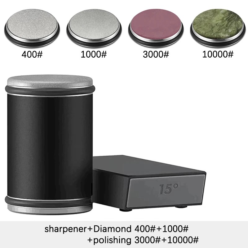 Rolling Knife Sharpener Kit for Kitchen Knives – Double-Sided Edge