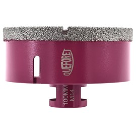 QUEFORET Diamant Fliesenbohrer 100mm x M14 - Bohrkrone für Fliesen Keramik Porzellan Marmor Granit, für Winkelschleifer