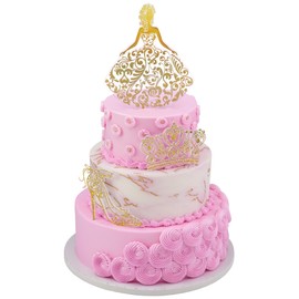 DecoPac QUINCEANERA - Kit de decoración de tartas, XL, dorado, decoración para tartas y magdalenas para niñas, dulces 15 cumpleaños y fiestas, años de membrillo