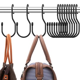 24-Pack Purse Hangers for Closet, Large 5-inch Twist Design Hooks for Bags, Purses, Handbags, Belts, Scarves, Hats