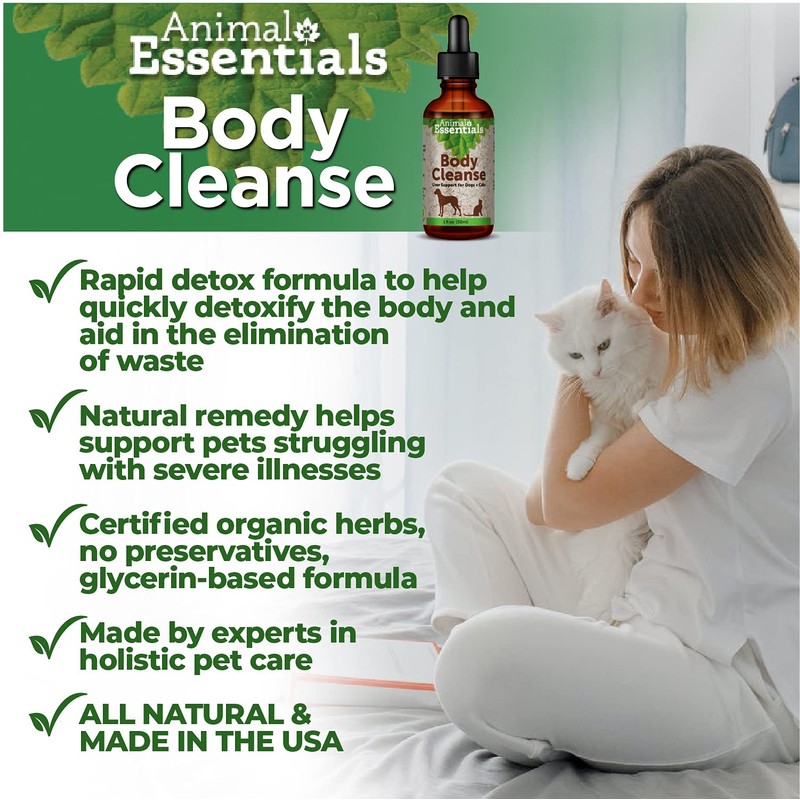 Animal Essentials Body Cleanse Liver Support for Dogs & Cats,
