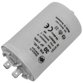 Lumonic Starting Capacitor 416.10.95 A [Including Plug 6.3 x 0.8 mm] | Motor Capacitor 30µF 400V 45 x 70 mm I Capacitor in Insulated Plastic Housing