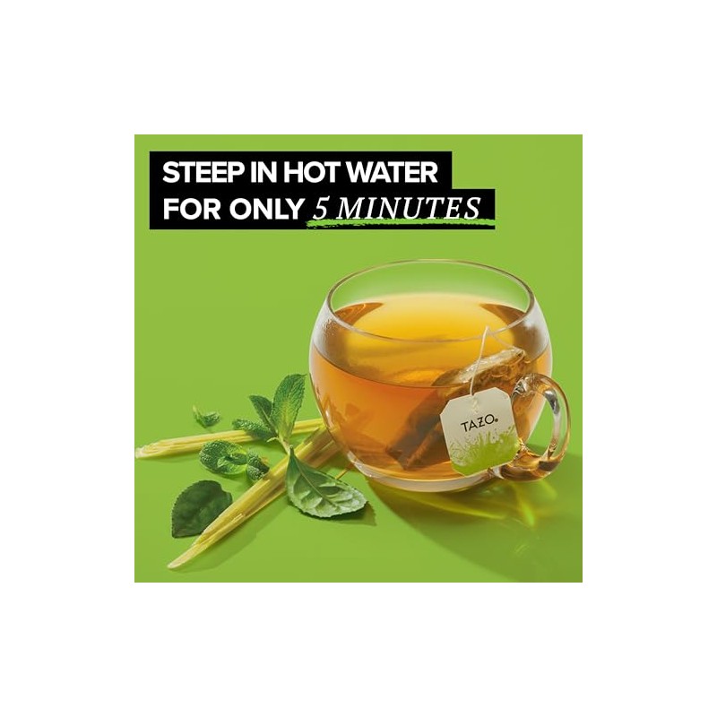 TAZO Organic Zen Green Tea Bags - Refreshing Herbal Blend