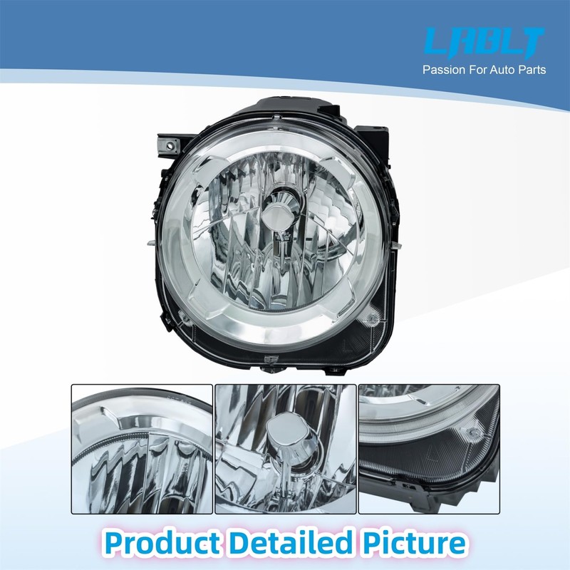 LABLT Headlight Headlamp Assembly Driver Side Left LH Replacement for