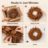 24Inch Artificial Fall Wreath for Front Door Decor Money Leaf