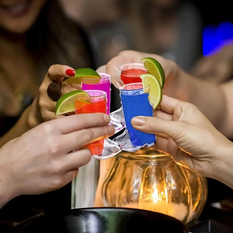 20 Vasitos Botas Vaquero Shots Caballitos Plástico 1 Oz