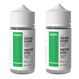 100 mL (3.3 oz.) x 2 Bottles 50/50 Blend Vegetable Glycerin (VG) & Propylene Glycol (PG), Pure USP Kosher, Food Grade, DIY