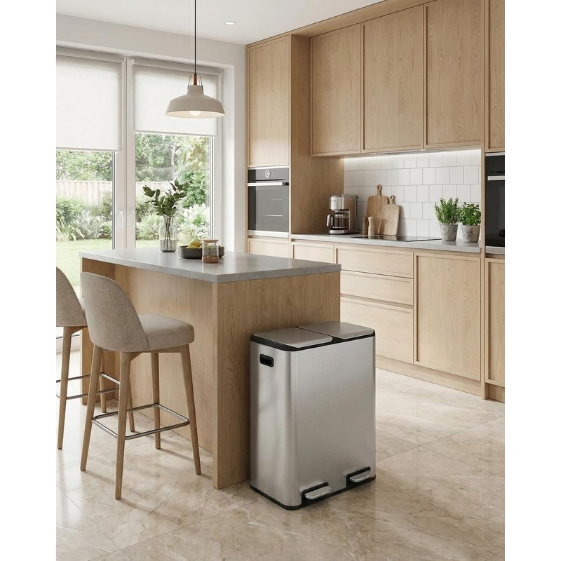 ComfyCorner 16 Gal (2 x 30 L) Dual Trash Can,