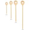 teemando® 2 X Brand Wooden Cooking Spoons with Heart 30cm