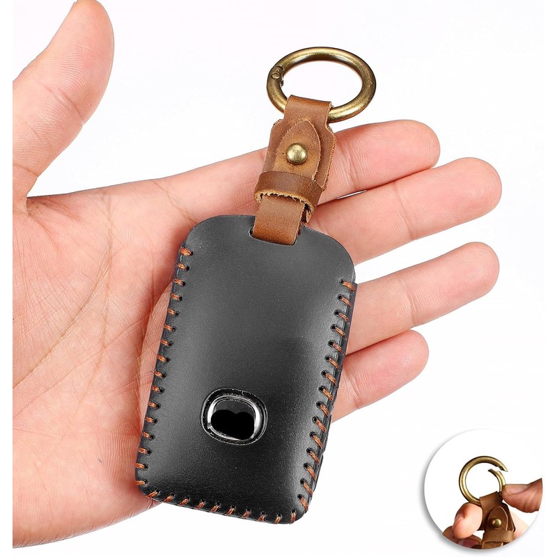 Leather Key Fob Case Compatible with Mazda 3,Mazda 3 Hatchback,Mazda