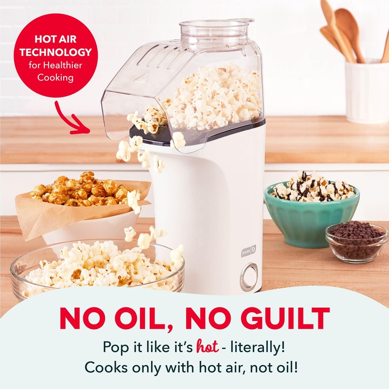 Dash Fresh Pop Popcorn Maker - Oil-Free, Air Popcorn Popper