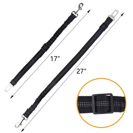 KUUQA 2Pcs Seat Belt for Dogs Adjustable Dog Seat Belt Pet Seat Belts Support All Cars