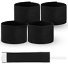 4Pcs 13.58x2.76in Arm Band Soccer Armband Black Elastic Exercise Armband