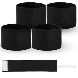 4Pcs 13.58x2.76in Arm Band Soccer Armband Black Elastic Exercise Armband Mourning Bands Elastic Adjustable Armbands for Volleyball Basketball Team Funerals, Memorial, Condolence
