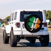 Foruidea Irish Shamrock Spare Tire Cover with Backup Camera Hole