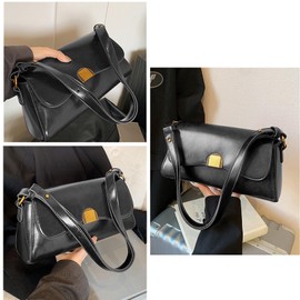 HILELIFE Shoulder Bag for Women, Crossbody Hobo Handbag Classic Small Purse Leather Handbag with Adjustable Strap