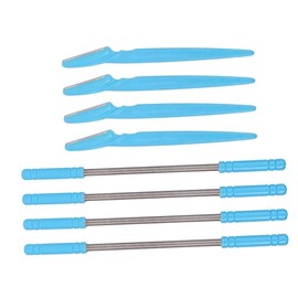 4pcs Facial Hair Remover and Eyebrow Razor Set with Non Slip Handle for Precise Face Hair Trimming and Fuzz Removal Portable Travel Tool for Women