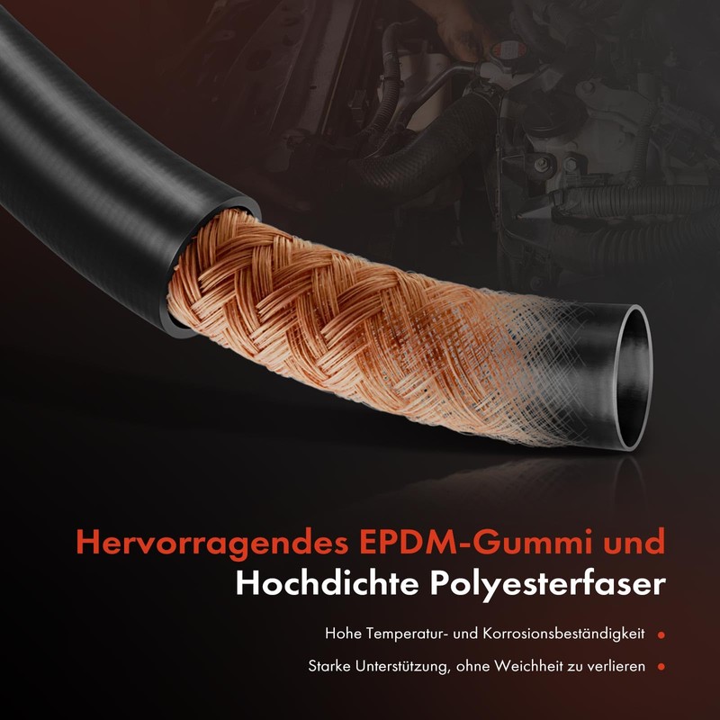 Frankberg 1 x Radiator Hose Front Upper Compatible with A4