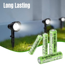 CICMOD AA AAA Rechargeable Batteries, 1200mAh & 600mAh 1.2V NiMH Solar Light Battery, Low Self Discharge, Pack of 16