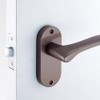 Kawaguchi Giken DJ-20-1K-TBR Door Knob, J Lever Kobanza Lock, Brown