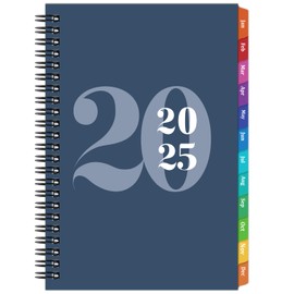 2025 Planner - Planner 2025, Jan. 2025 - Dec. 2025, 8.4" x 6.3", 2025 Planner Weekly and Monthly with Tabs, Thick Paper and Waterproof PP Cover - Blue