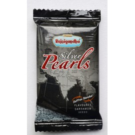 Rajnigandha Silver Pearls Saffron Blended Flavoured Cardamom Seeds Mouth Freshner Elaichi Pan Supari