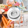 Qinglele 2pcs Kitchen Bathroom Sink Strainer, Stainless Steel Drain Filter,