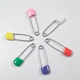 30pcs Multicolour Stochastic Baby Child Infant Kids Cloth Diaper Nappy Pins Safety Cute Safe Hold Clip Locking Cloth Size L Pins and Fasteners Cloth Diapers and Accessories