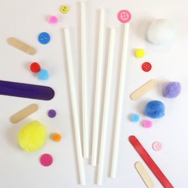 White Paper Craft Straws (6mm x 200mm) - Pack Size 250