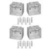 4pcs Box Mounting Brackets with Screws 2 Set for 1"