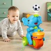 Musical Walking Elephant Drummer Toy Blowing Ball Elephant Toys with