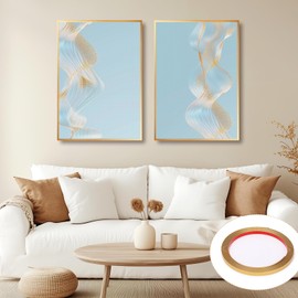 Fyguard 2 Rolls Gold Trim Peel and Stick 0.39In × 32Ft Total Gold Tape Self-Adhesive Tape for Mirror Frame Border Walls Tile Decorative