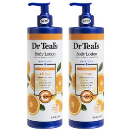 Dr Teal's Dr Teal's Body Lotion - Moisture Plus - Radiant Citrus Essential Oils and Vitamin C, 18 Fl Oz 2-Pack (36 Fl Oz)