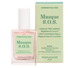 Manucurist SOS Mask - Nail Care - Night Mask for Nails - Nail Care Mask for Nails - Care for Damaged Nails 80.5% Organic Clothing - Nail Repair - Nail Repair - Nail Care Products - 15 ml